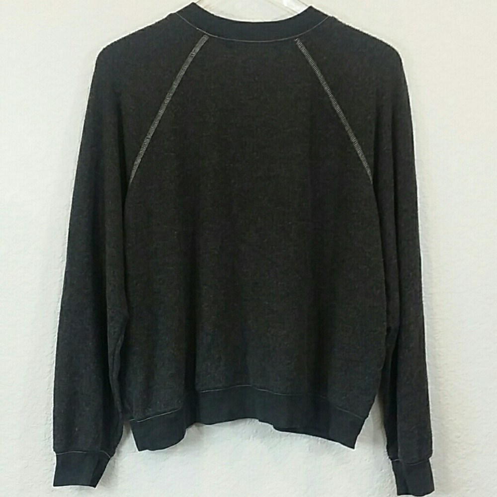Wildfox S Bolo Tie On Black Sweater Burnout Small - Picture 7 of 8